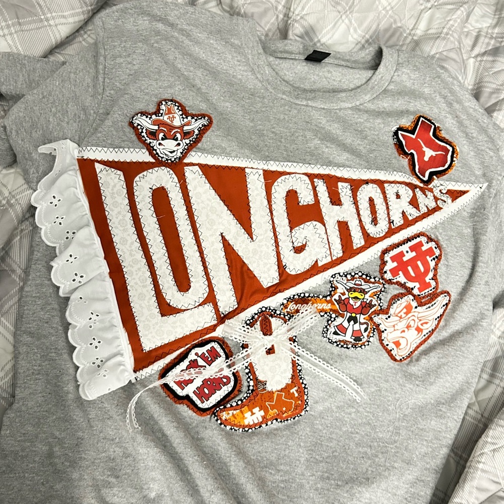 Longhorns Graphic Tee with Orange Accents